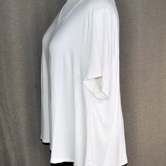 J. Jill White Wearever Short Sleeve Tunic Tee - Picture 2 of 4